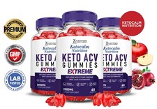 Keto Calm Extreme ACV Gummies 2000MG Apple Cider Vinegar 180 Gummys