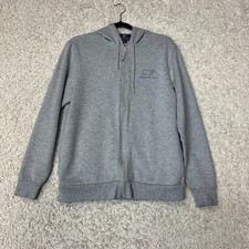 Vineyard Vines Hoodie Sweatshirt Mens Small Full Zip Whale Hood Coastal Nautical