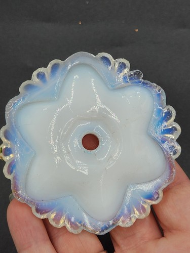 Antique 2.75" Victorian Opalescent Flower Nouveau Curtain Tie Back - Picture 16 of 19