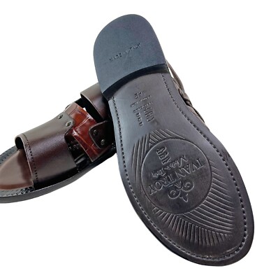 Noah Brown Men’s Leather Italian Sandals Shoes Noah Brown Men main image 4