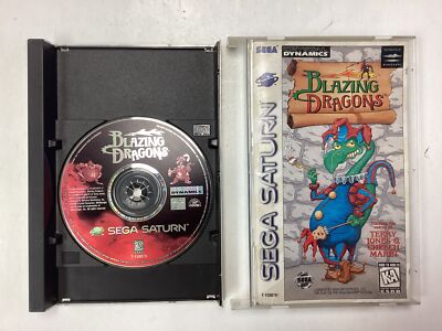 Blazing Dragons- Sega Saturn Long Box Complete TESTED CIB with Reg