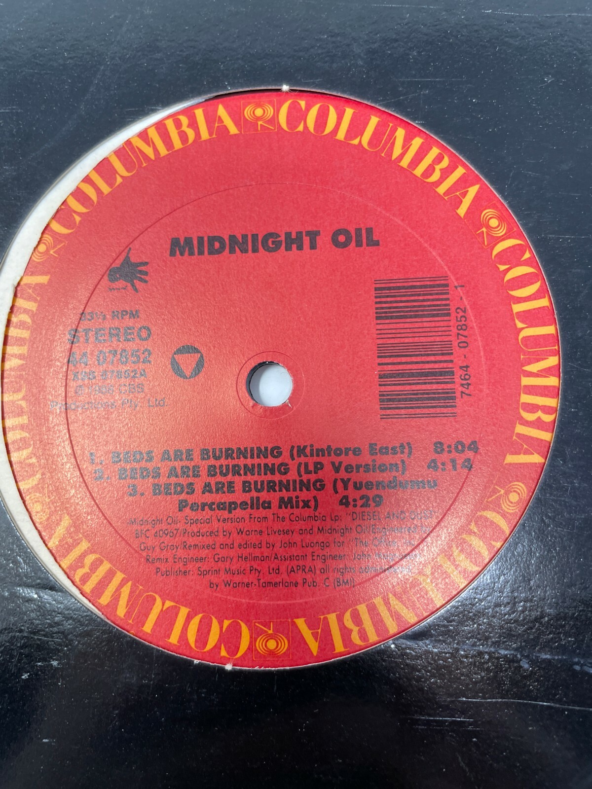 Midnight Oil Beds Are Burning Vinyl Record Rare 12" 1987 eBay