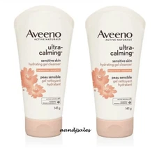 New Aveeno Active Naturals Ultra-Calming Hydrating Gel Cleanser 141 g each