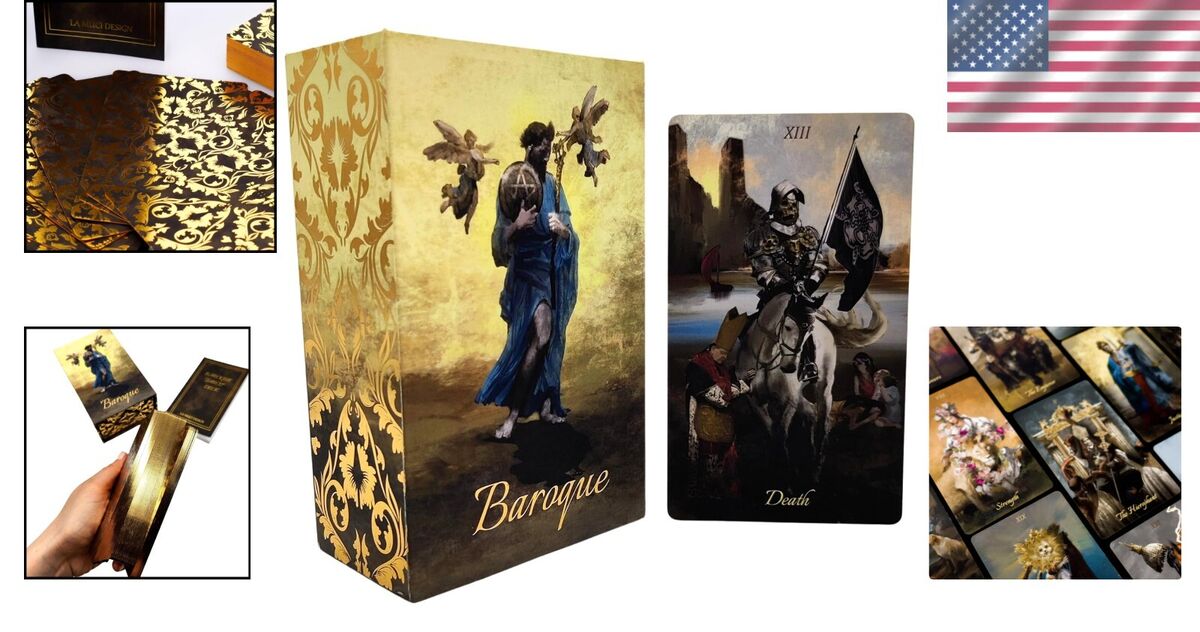 Baroque Gold Foil Tarot Deck - 78 Original Cards with