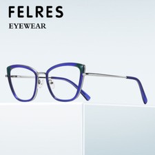 Women TR90 Cat Eye Anti Blue Light Eyeglasses Clear Lens Fashion Glasses Frames