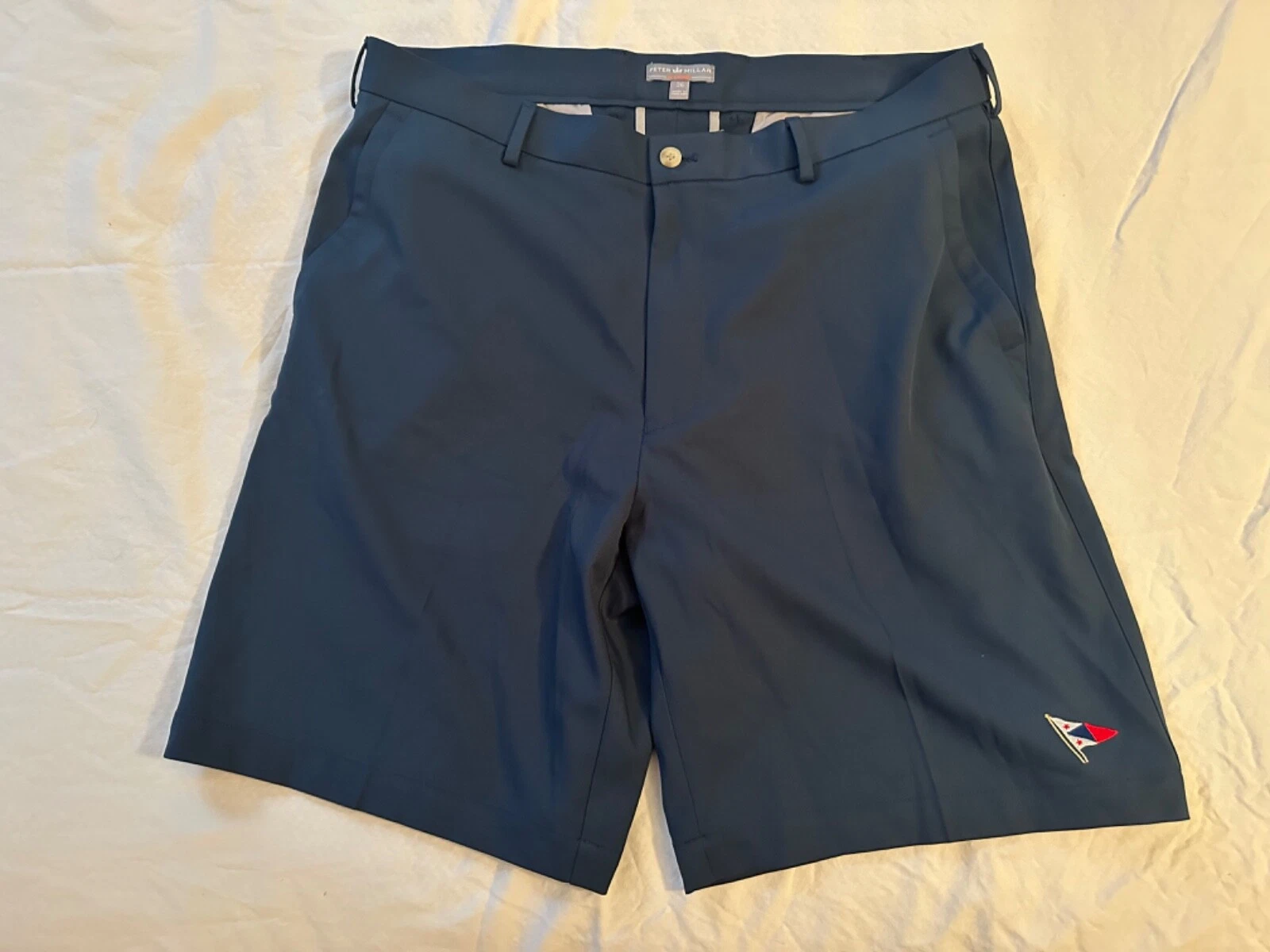 Mens Peter Millar Navy "Wicking" Golf Shorts (Size 36)
