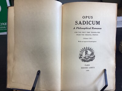 1889 Justine, or The Misfortunes of Virtue, Marquis de Sade