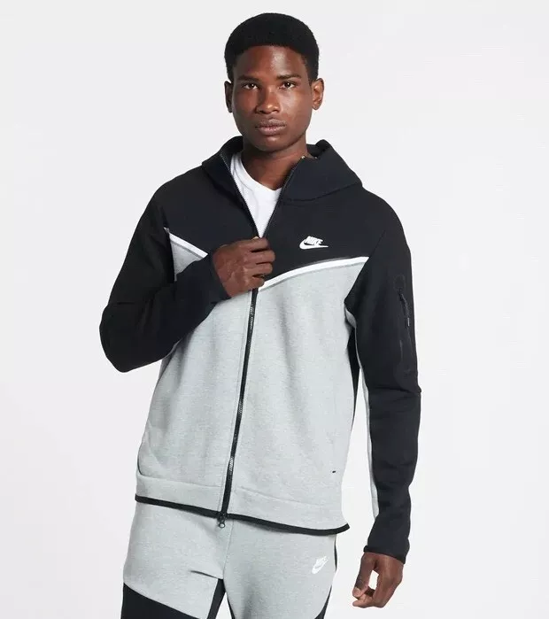 Nike Tech Fleece Windrunner Hoodie Black Grey White Mens 3XL CU4489-016 |  eBay