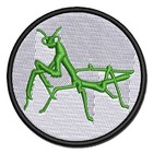 Praying Mantis Insect Multi-Color Embroidered Iron-On Patch Applique