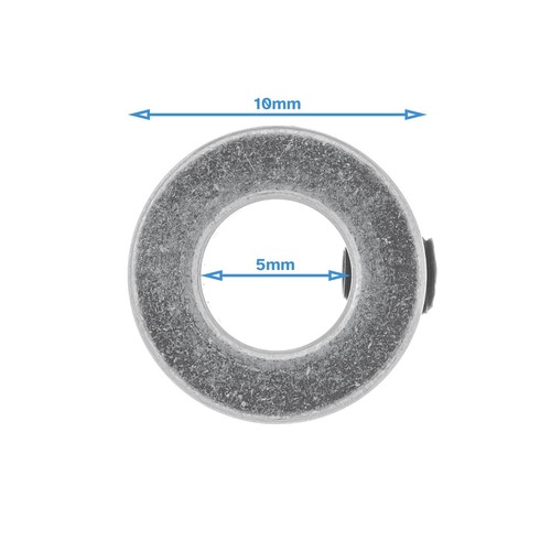 Aluminium Shaft Collar 5mm Bore x 10mm OD 6mm Width Screw Clamp Locking Ring - 第 2/4 張圖片