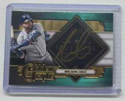 2022 Topps Five Star Nelson Cruz Golden Graphs Aqua Autograph Auto #03/30 Rays