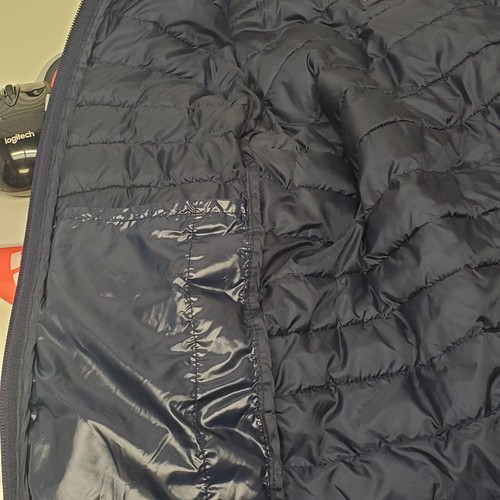 Gap Kids Girls Navy Primaloft Jacket Hearts Print Sz Small - Picture 12 of 16