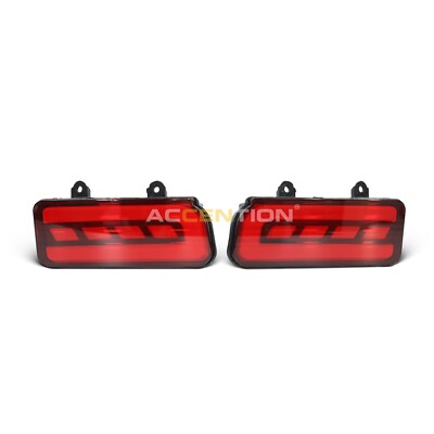 Florchest 12V Rear Trunk LED Tail Light, Gloss Black LED