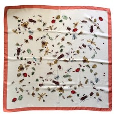 Les Insectes HERMES by Hugo Grygkar Vintage Silk Scarf 