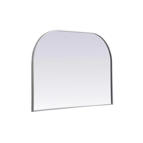Elegant Decor Blaire 42x30" Arch Modern MDF Wood/Iron Mirror in Silver - Picture 3 of 9