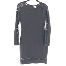 H&M Divided Lace Dress Womens 4 Black Dark Feminine Witchy Alt Goth Whimsigoth