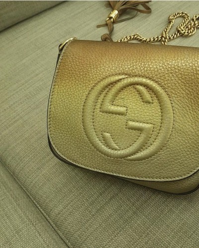 GUCCI Ombre Leather Soho Tassel Chain Crossbody Bag Preowned - Picture 11 of 17