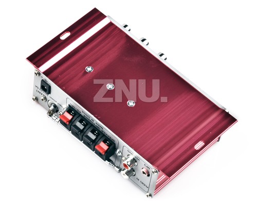 Power 2 CH 200W Hifi Audio Stereo Amplifier For ipod Car Boat Radio AMP FM Red - Picture 2 of 3