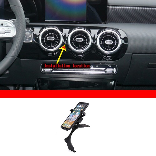 Soporte para teléfono de salida de aire de control central para Mercedes-Benz Clase A 2019-2020 ABS - Imagen 3 de 9