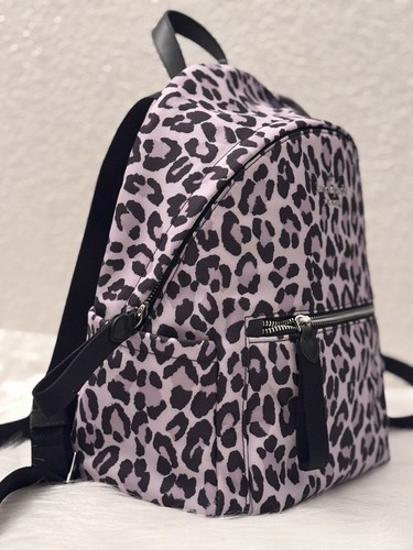 Kate Spade Chelsea Spotted Leopard Medium Backpack KH413 Limited NWT Violet Mist - Picture 2 of 12