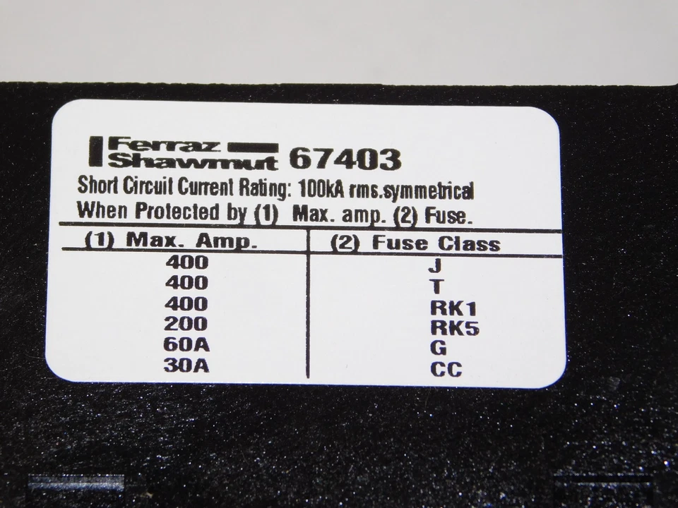 New Mersen Ferraz Shawmut 67403 600V Power Distribution Block 3 Pole Module Unit - Image 3 of 4