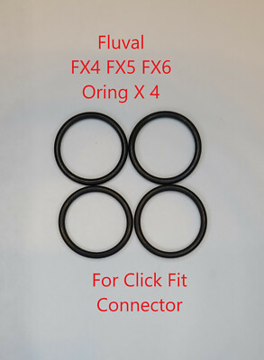 Fluval FX4 FX5 FX6 4-Pack A20212 Compatible Orings for Click Fit & AquaStop