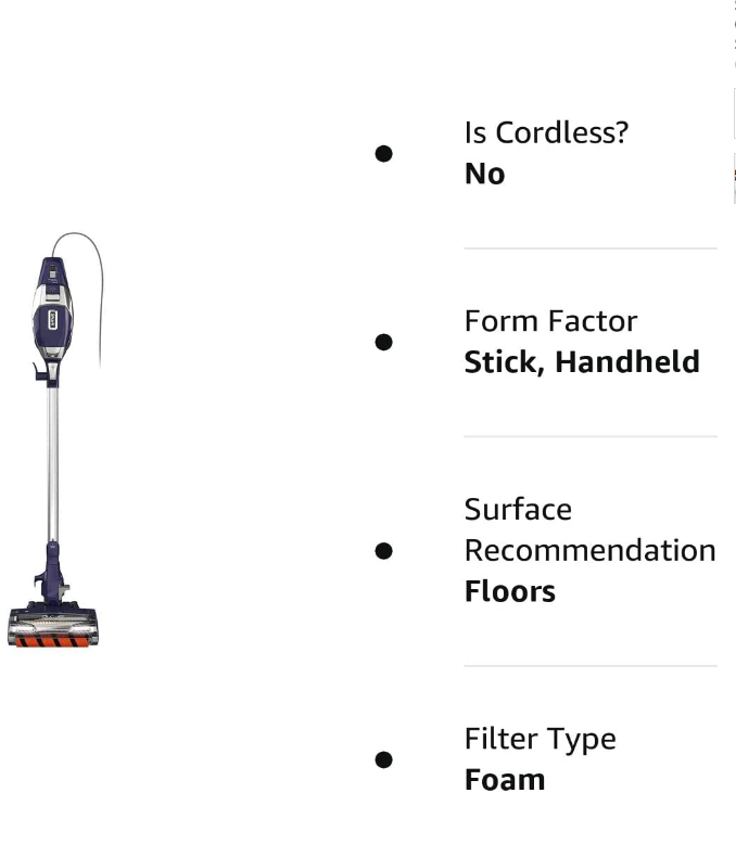 Shark Rocket DuoClean Corded Stick Vacuum Purple UV480 eBay