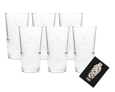 Grey Goose 6er Set Longdrinkglas 6x Glas Gläser 4cl geeicht Eichung