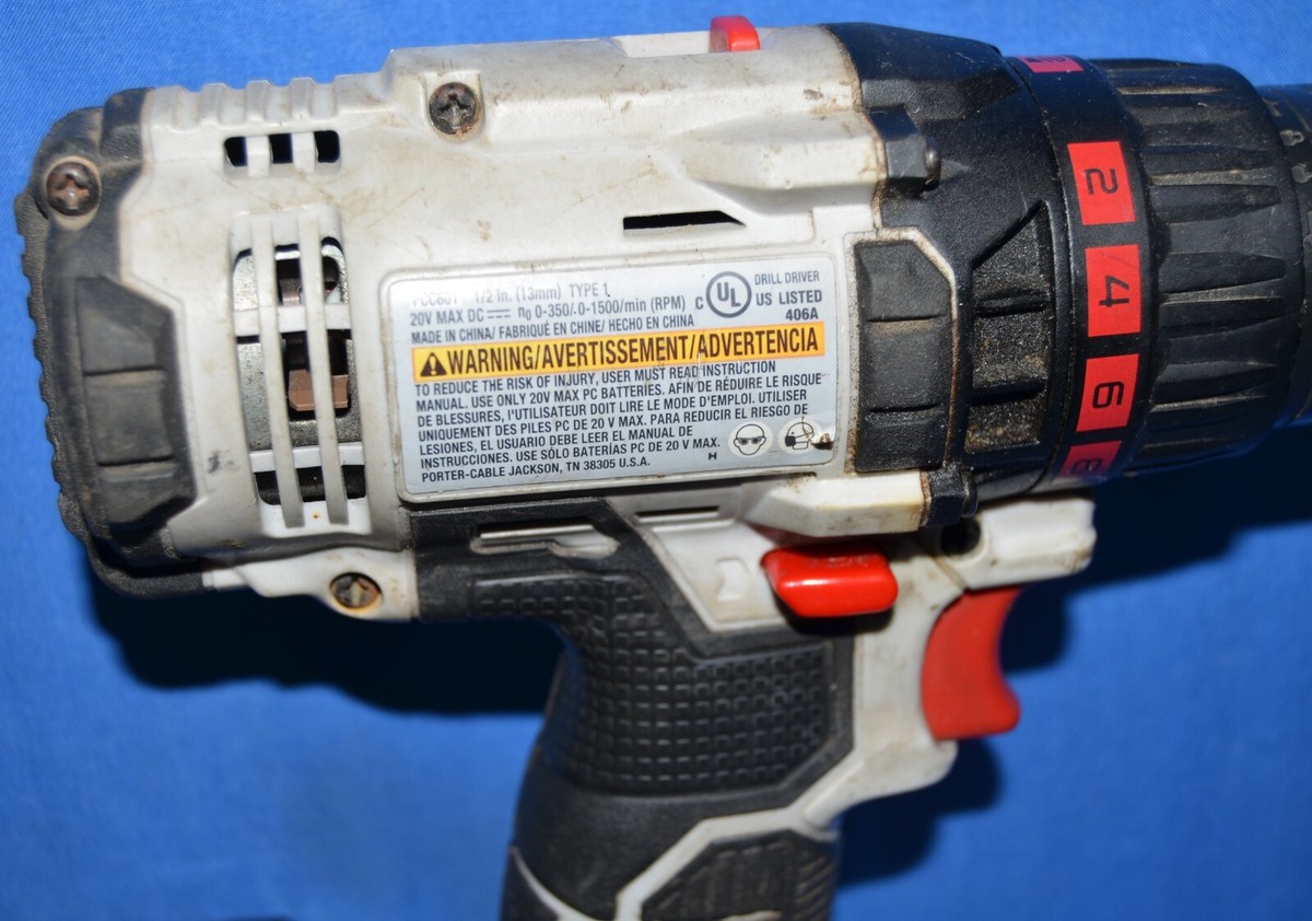 PORTER-CABLE 20V Driver PCC641, Drill PCC601, Batteries 6Ah, Charger