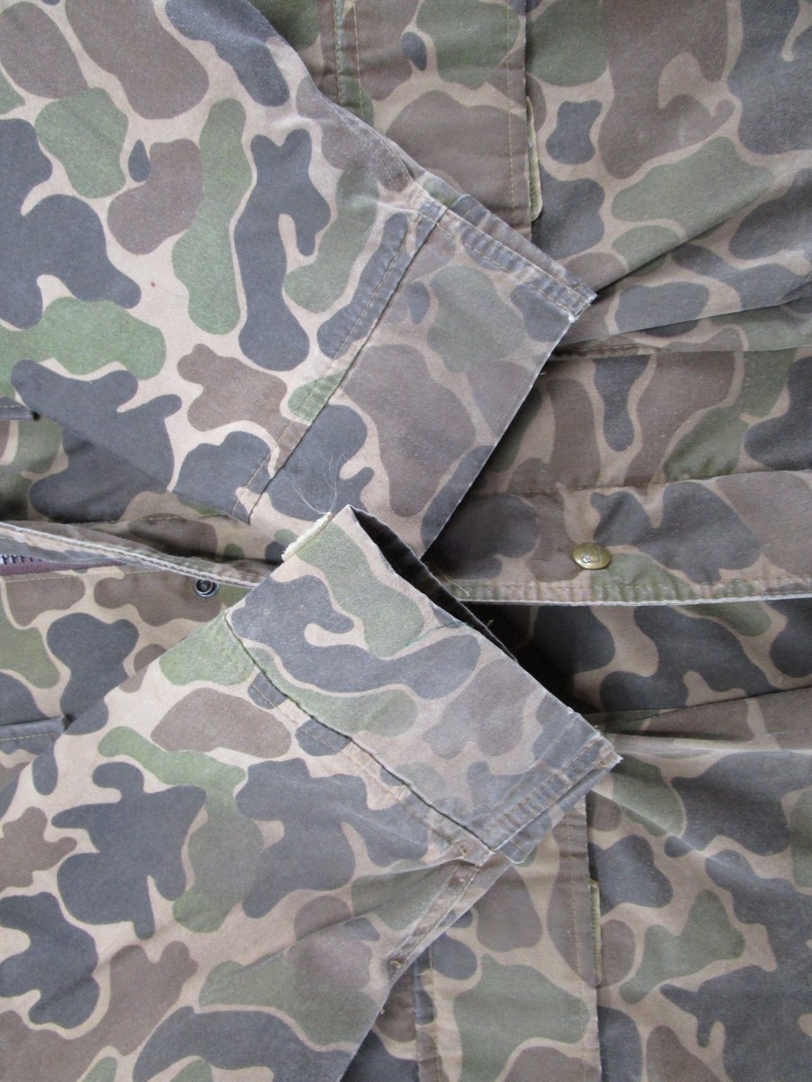 Vintage Woolrich Jacket Men's SZ L Camouflage Duck Frog Skin Camo