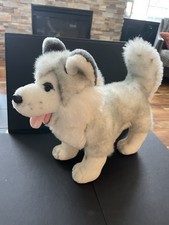 NEW Stuffed 10  Plush Siberian Husky Wolf Blue Eyed Puppy Dog Stuffed Animal Toy