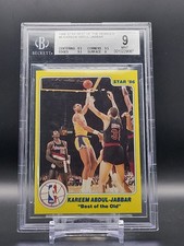 Kareem Abdul-Jabbar 1986 Star Best of the New/Old #8 BGS 9 MINT RARE HOF 🏀🐐