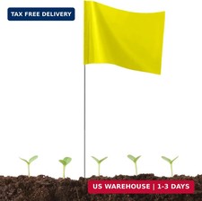 50Pack Yellow Marking Flags, 15x4x5 Inch Marker Flags Use for Yard & Lawn, Bound