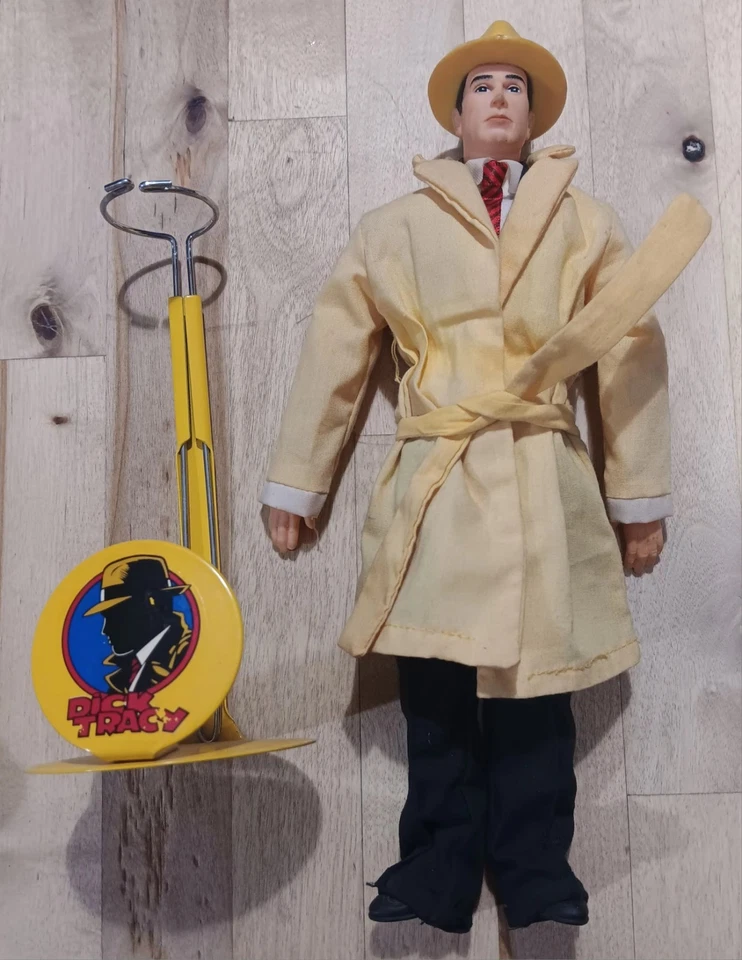 Muñeca Dick Tracy 10" Aplausos Vintage Disney Años 90 Juguete Figura de Acción Peluche Foto 3 de 4