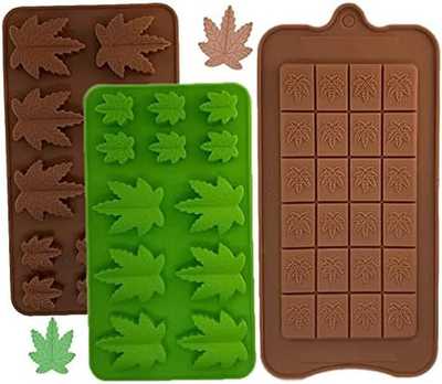 #ad Silicone Marijuana Leaf Chocolate Mold and Chocolate Bar Breakable Mold Gummy $13.79