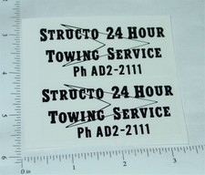 Structo 24 Hour Towing Service Sticker Pair ST-011