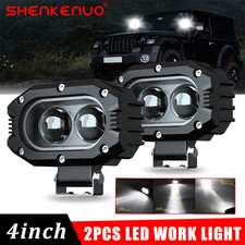 4inch Backup Reverse Led Work Light Offroad Suv Atv Truck Pods Flood Fog Lamp