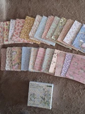 100Pc Vintage Style Ephemera Papers 3 1/4 x 3 1/4 in All Small Florals  Nice
