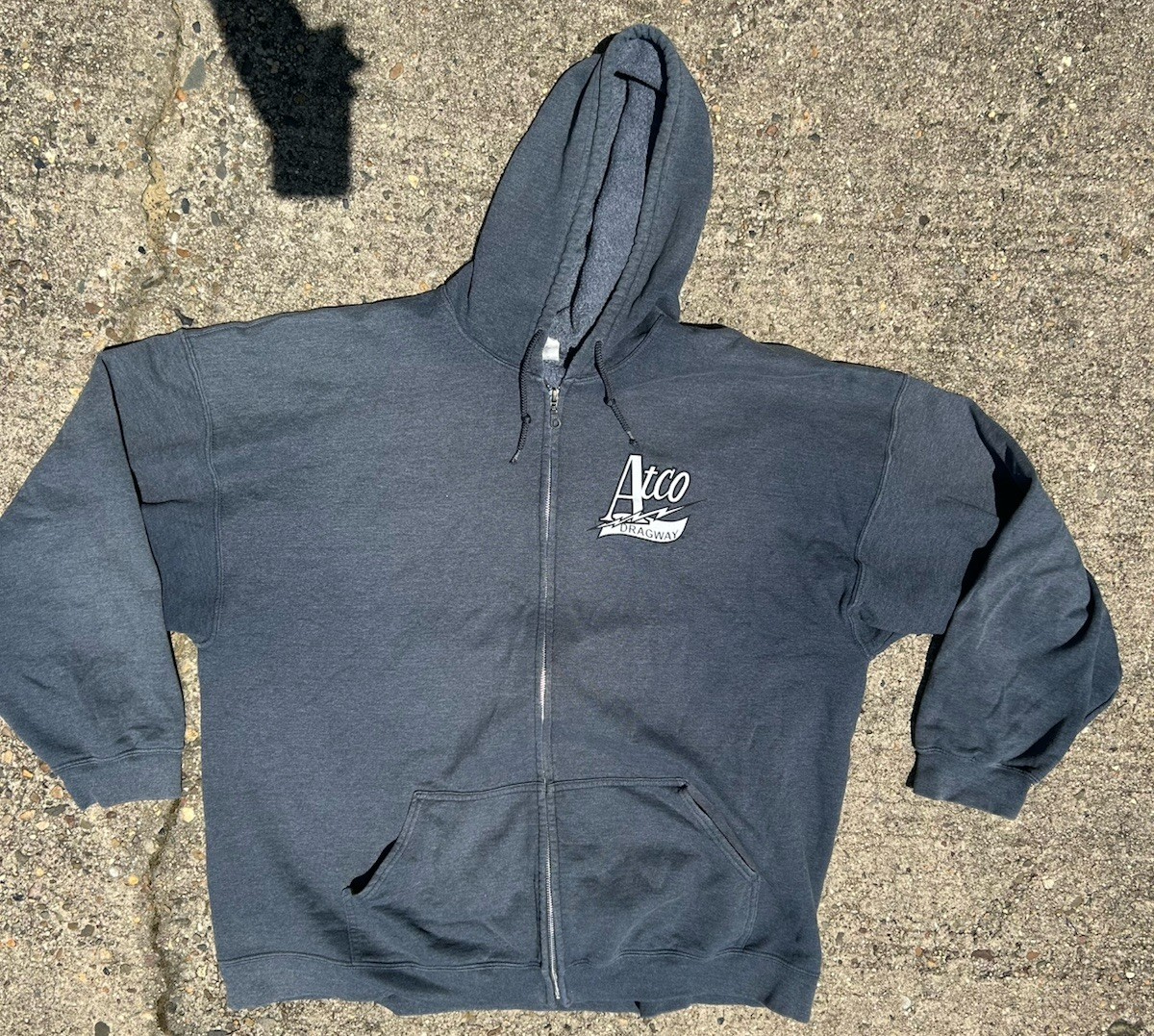 Official Atco Dragway Sweatshirt Hoodies Zip NHR Nationals Dragster Funny Car A