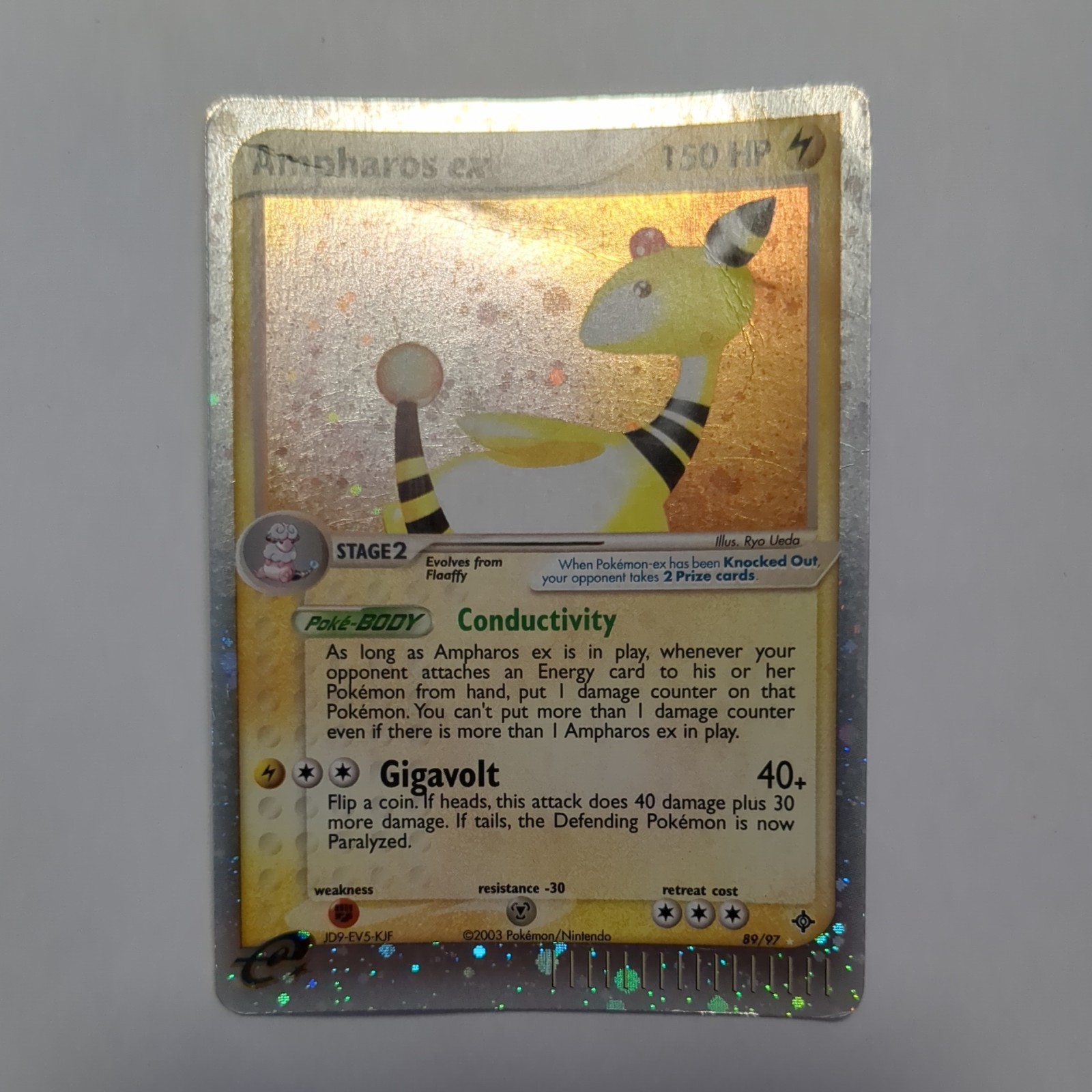 Ampharos ex 89/97 EX Dragon Holo Ultra Rare Pokémon Card - MP