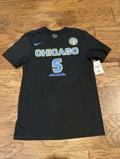 NWOT Chicago Sky Angel Reese #5 Nike T-shirt WNBA Womens Small Black Basketball
