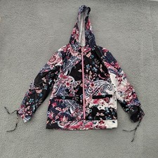 Chico  s Zenergy Women  s Packable Jacket 1 Floral Lightweight Hooded Windbreaker