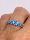 Vintage Ethiopian Fire Opal Band Golden 925 Sterling Silver Ring