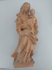 Holzfigur Madonna mit Kind