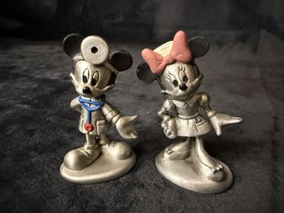 Disney Hudson Pewter Doctor Mickey Mouse And Nurse Minnie Mouse Set of 2