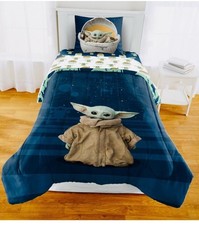 Star Wars Mandalorian Baby Yoda Reversible Twin/full Comforter Set Sham 72"X86"