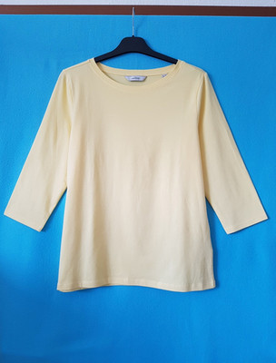 Essentials by Tchibo 3/4 Arm Shirt EUR 36/38 Gelb TCM Bio-Baumwolle/Elasthan NEU