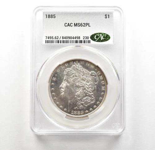 1885 Morgan Silver Dollar MS62 PL CAC CACg *6311