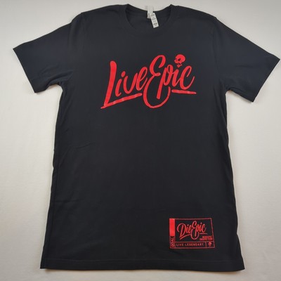 LIVE EPIC DIE EPIC Skydiving Motorsports Unisex T-Shirt Black M Graphic T-shirt