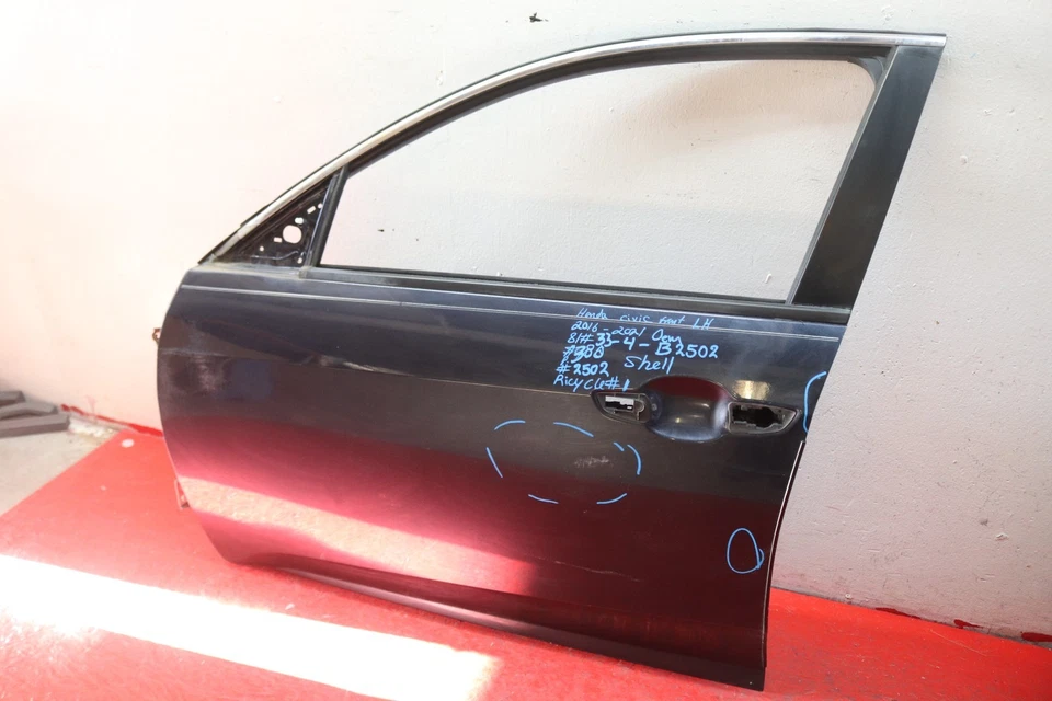 2016 2021 HONDA CIVIC LEFT SIDE FRONT DOOR SHELL OEM Foto 2 de 4